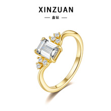 2025�¿�ֱ����؛S925�y��ĸ�G��5*7mmĪɣʯ��ָ�p�ݷ��Ů��