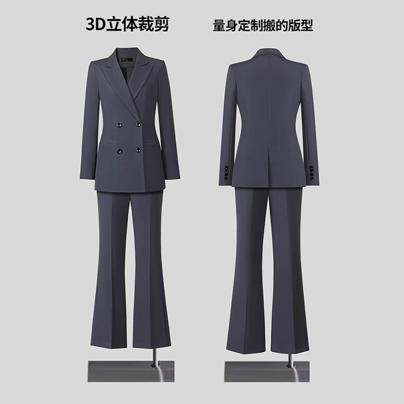 2025 Spring and Spring Autumn New Long-sleeved Small Suit Jacket Women's Micro-pants Professional Fashion Two-piece Suit Commuter