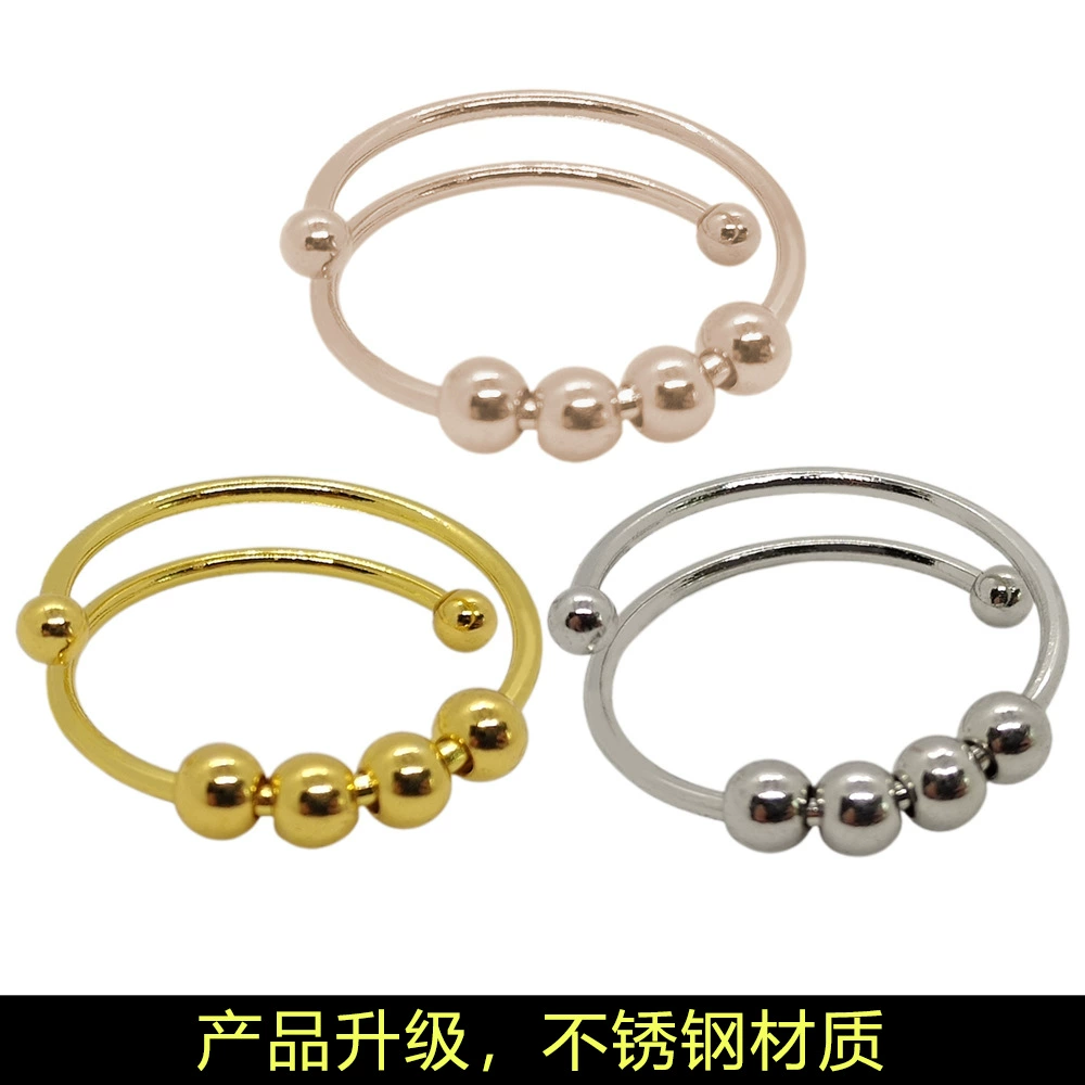 Round beads stainless steel, ring, (Cross-border trading), Amazon