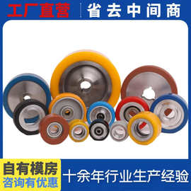 聚氨酯包胶轮pu承载轮摩擦轮行走轮静音轮4-30寸大型脚轮耐磨