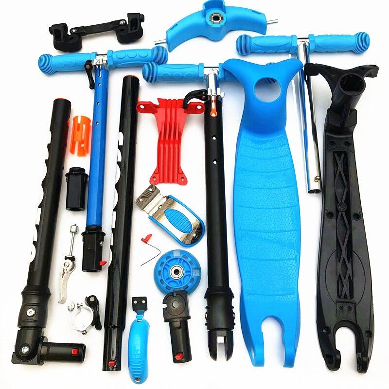 Children's ScooTer Handlebar Accessories Aluminum Pole Circlip Bead LifT Lock Brake Quick Release Foldableing Rod T-shaped Pole