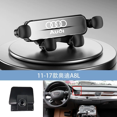 Car phone holder navigation car gravity - silver-11-17-audi-a8l