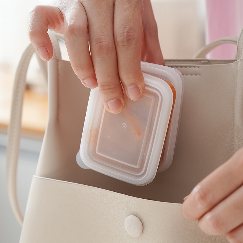 携帯型蓋付きミニ密封鮮度保持箱食品級乳児補助食箱円形電子レンジ弁当箱分注箱|undefined