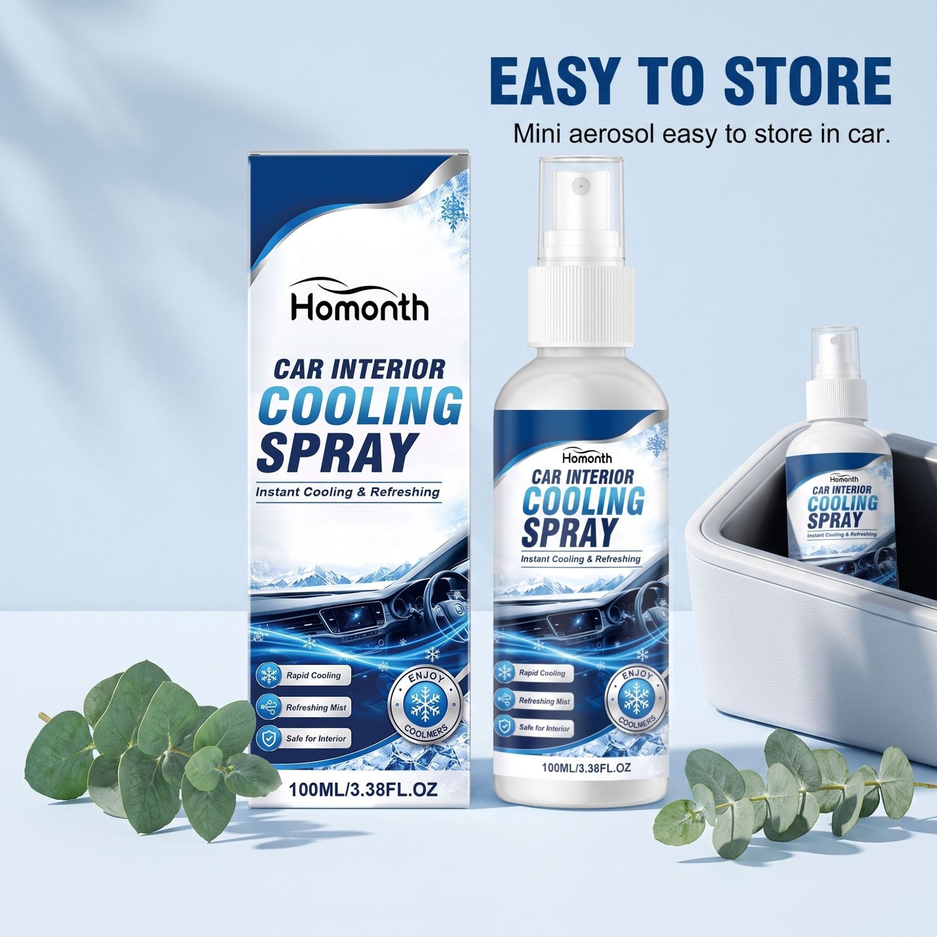 HOMONTH Car Interior Cooling Spray - Summer Car Interior Cooling Spray for Outdoor Parking