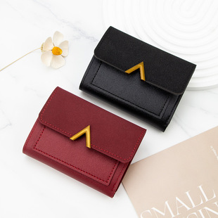 New Women's Wallet Korean Style Simple Girl's Clutch Wallet Student Coin Purse Card Bag Women's Short Wallet