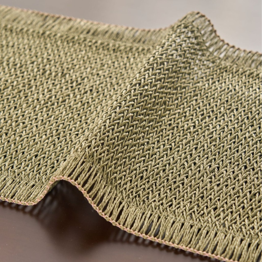 Bandera de mesa de té Yiqiyun Estilo pastoral americano Bandera de mesa tejida verde Decoración Mesa de centro Gabinete de TV Tapa larga