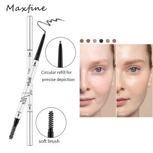 Cross-border makeup MAXFINE double-headed extremely fine eyebrow pencil wholesale logo-free waterproof non-smudging hard lead foreign trade
