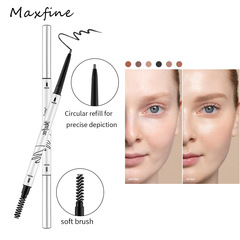 Cross-border Cosmetics MAXFINE Double-Ended Ultra-Fine Eyebrow Pencil Wholesale No Logo Waterproof No Smudging Hard Lead Foreign Trade