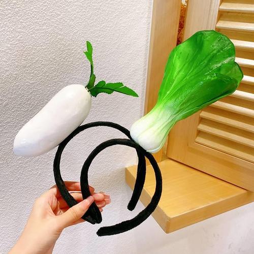Large radish cabbage vegetable headband wholesale funny pepper headband hairpin funny hairpin photo headwear new style