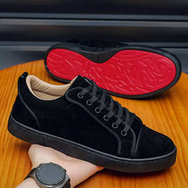 欧洲站cl男鞋铆钉红底板鞋百搭潮流铆钉情侣款休闲潮牌欧货休闲鞋