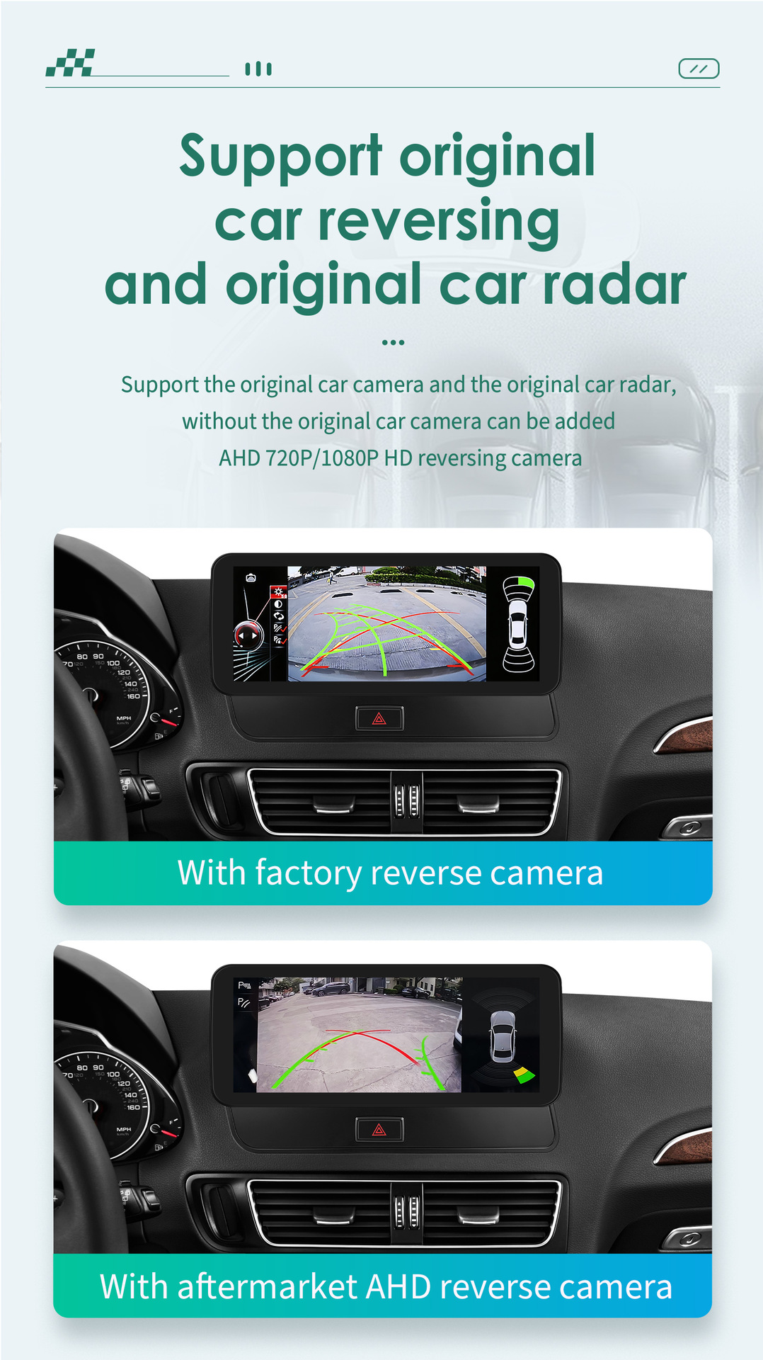 Suitable for 09-16 Audi Q5 Android large screen central control display navigation reversing image all-in-one machine