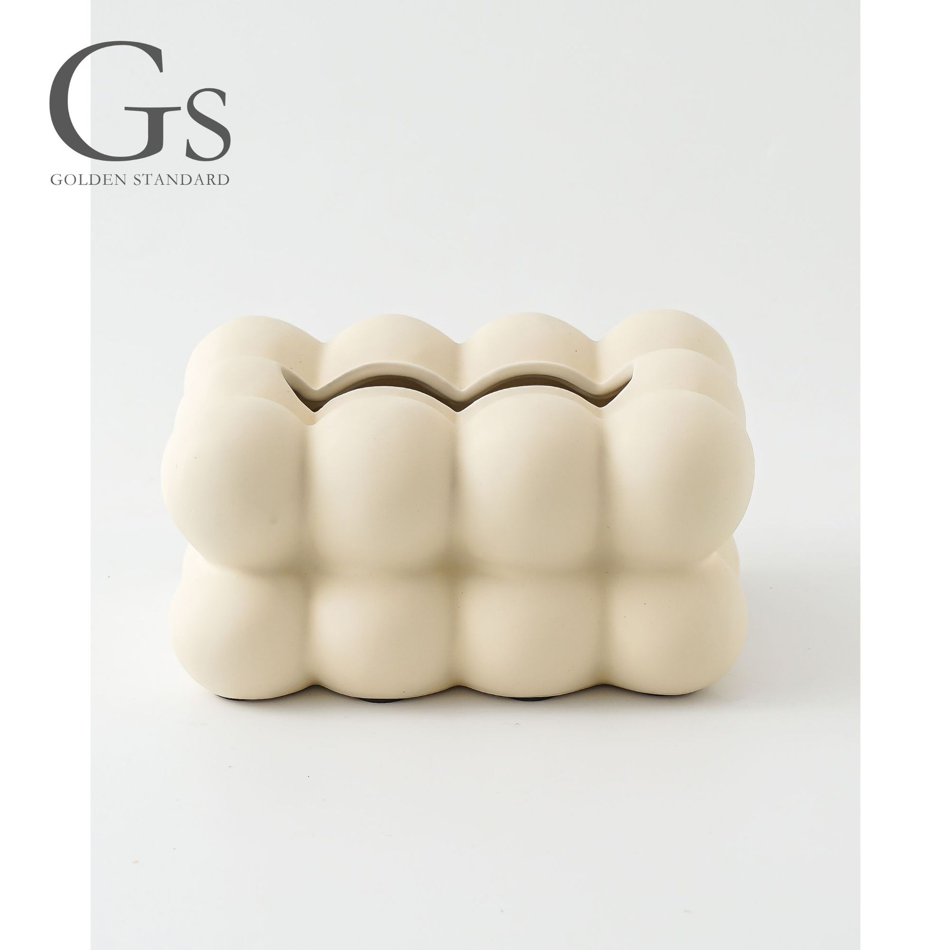 北欧風マシュマロセラミックティッシュボックス、クリエイティブなリビングルームのコーヒーテーブル装飾、軽奢なティッシュボックス飾り