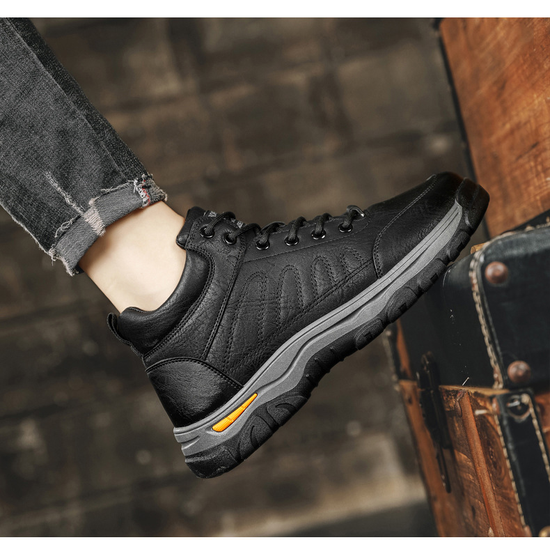 Chaussures de chef de cuisine imperméables à semelles épaisses pour hommes, en coton chaud, décontractées et tendance, nouveau modèle 2023 pour hommes_voghion.com