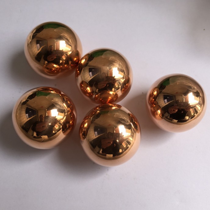 实心紫铜球纯黄铜珠可打孔易导电2.0到50mm