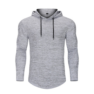 2022 autumn and winter New European and American men's hooded sweater long sleeve sports leisure pullover slim fit sweater men