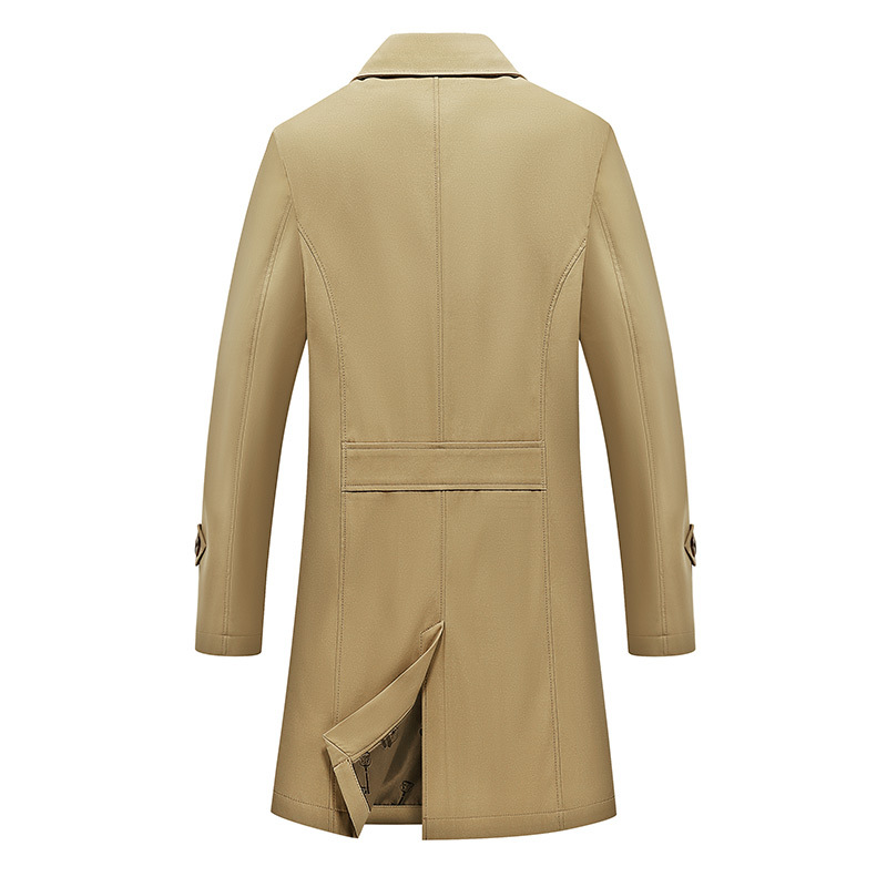 Cappotto, Giacca, Business maschile giovane, Moda, Tempo libero, Colori solidi primaverili e autunnali, Abbigliamento maschile alla moda di media lunghezza, 8 colori_voghion.com