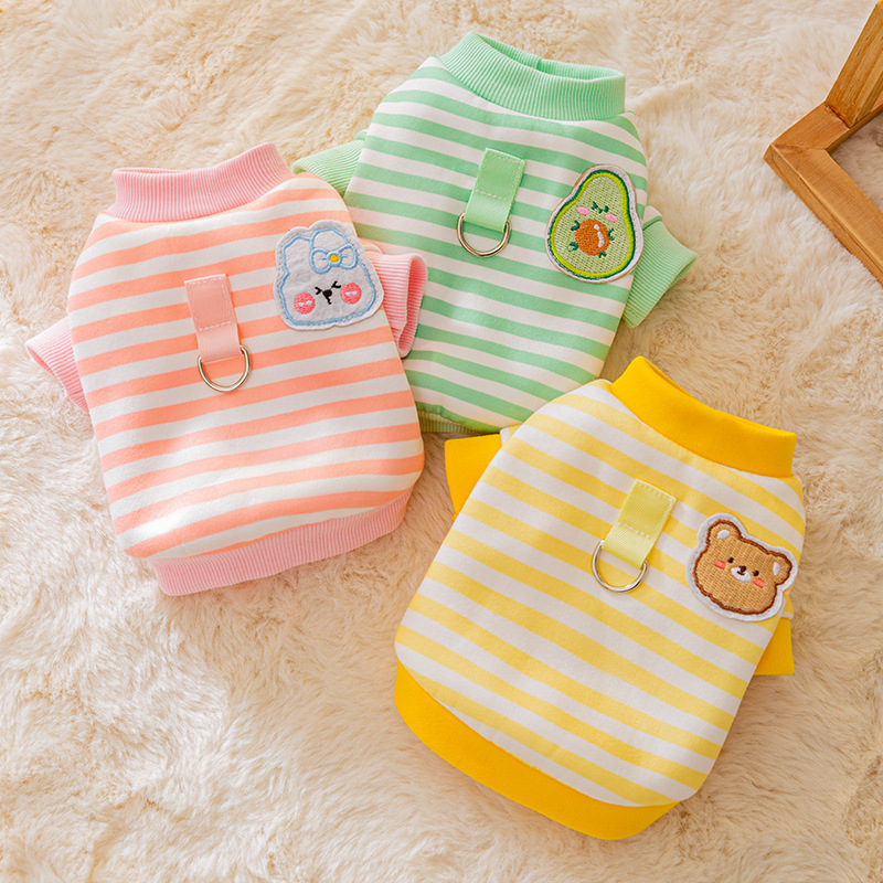 Otoño e Invierno Perro Japonés y Coreano de dibujos animados lindo suéter de dos piernas gato tracción cálido invierno ropa para perros mascotas