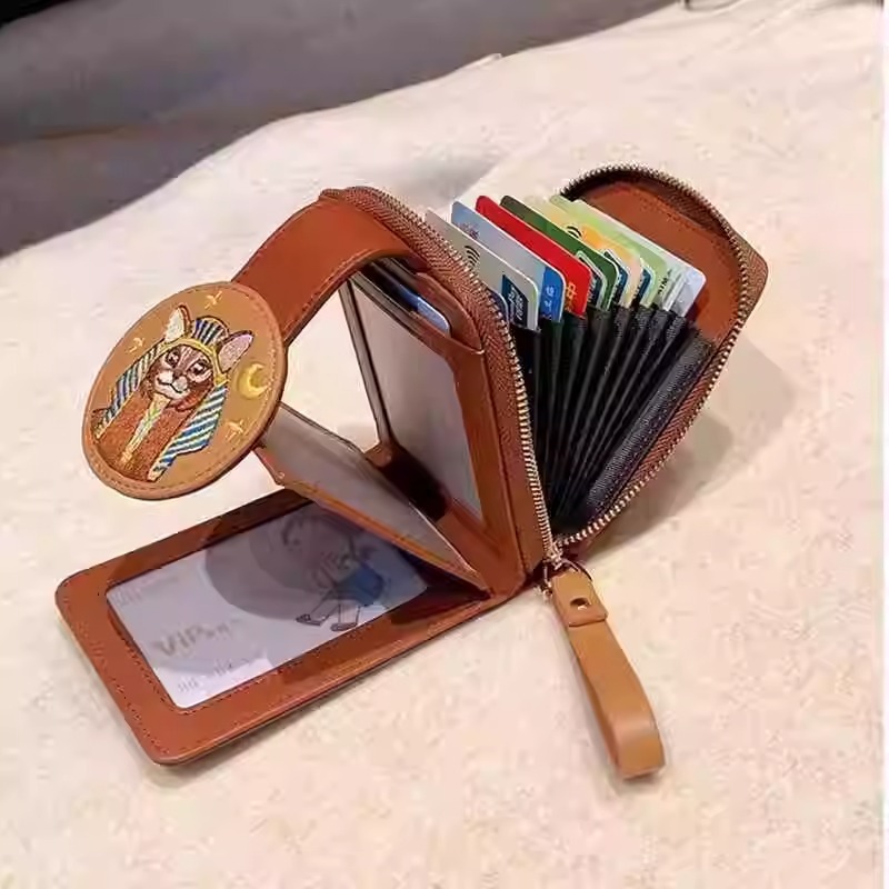 New Pharaoh Abi Cat Series Driver's License Original Card Multi-function Small Coin Purse Card Bag 2-in -1