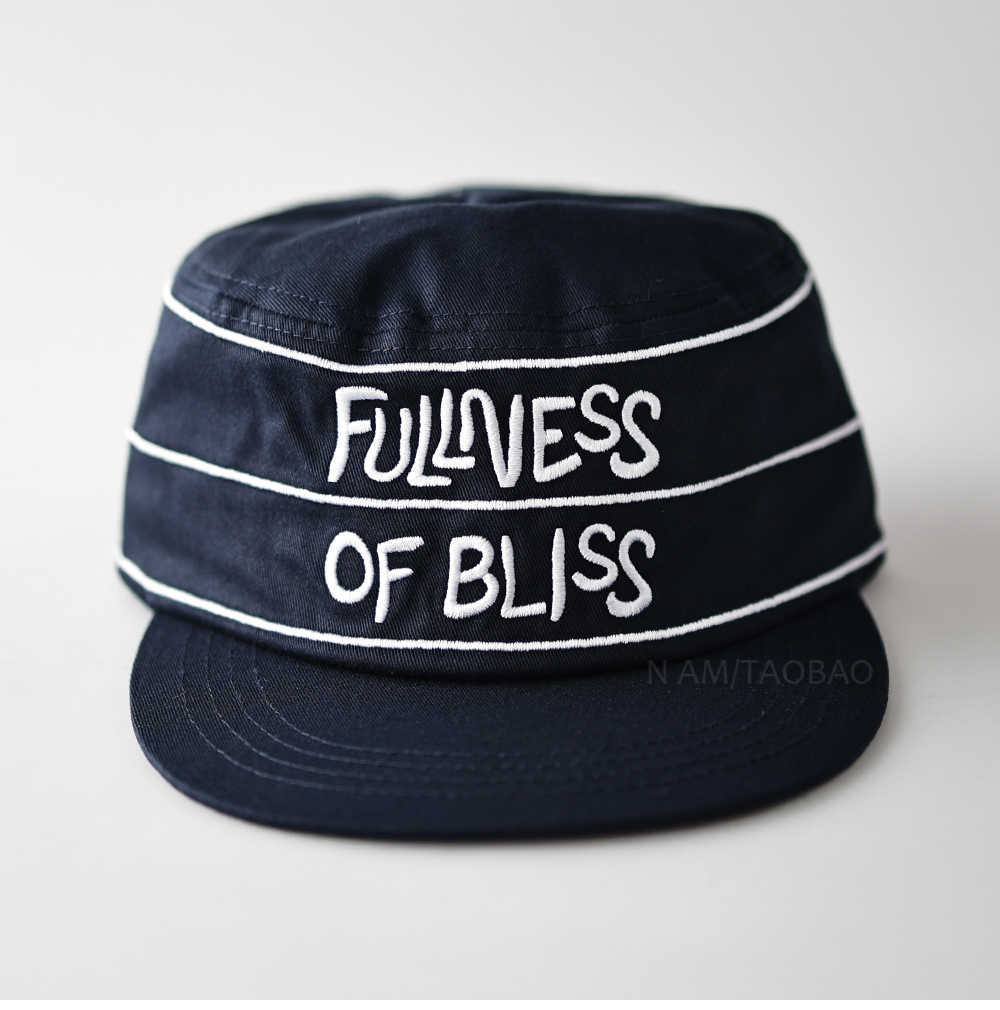 Diseño coreano de nicho con letras rayadas bordadas sombrero de bisel plano, moda para hombres y mujeres, sombrero de lengua de pato.
