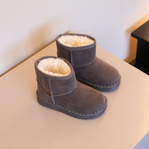 Fall/Winter Kids' Shoes: Fleece-Plus Cotton Boots for Toddlers, Stylish Children's Snow Boots & Fashionable Ankle Boots for Boys and Girls