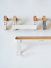 5ZV7批發不起眼的日常。毛巾架免釘無痕鐵藝實木櫥櫃衣櫃門後掛鈎