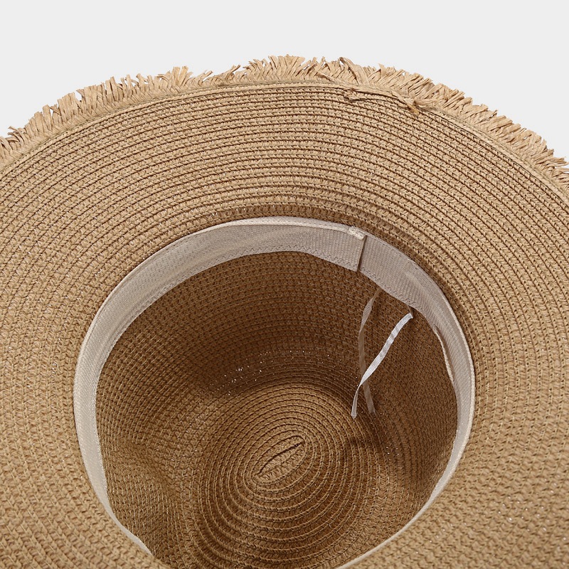 Women's Vacation Beach Solid Color Braid Wide Eaves Straw Hat display picture 9