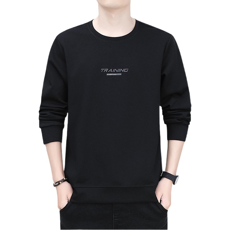 Sweater men's 2023 new autumn and winter inner casual sports sweater round neck pullover all-matching plus size bottoming shirt