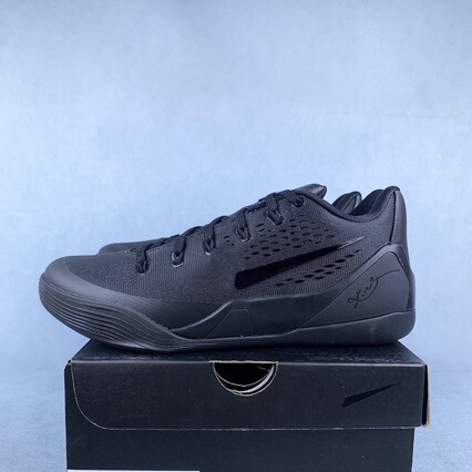 US version Kobe IX Elite Low EM TB P Kobe 9th generation low-top air cushion performance all-black basketball shoes US version Kobe IX Elite Low EM TB P Kobe 9th generation low-top air cushion performance all-black basketball shoes