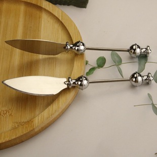 DIY Beaded Stainless Steel Pizza Knife Bread Jam Smear Knife Western Food Tableware Butter Knife Cheese Knife