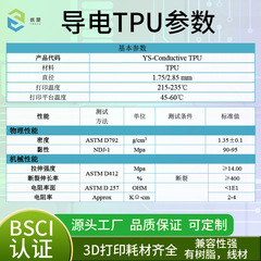 Tpu印刷消耗品導電性fdm印刷消耗品1.75mm 3d印刷消耗品tpu