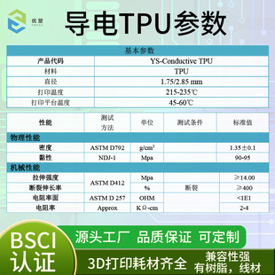 tpu printing consumables conductive fdm printing consumables 1.75mm 3d printing consumables tpu