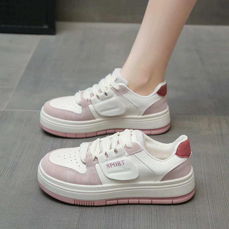 Повседневные кроссовки женские 2024 новые осенние корейские туфли на толстой подошве маленькие белые туфли