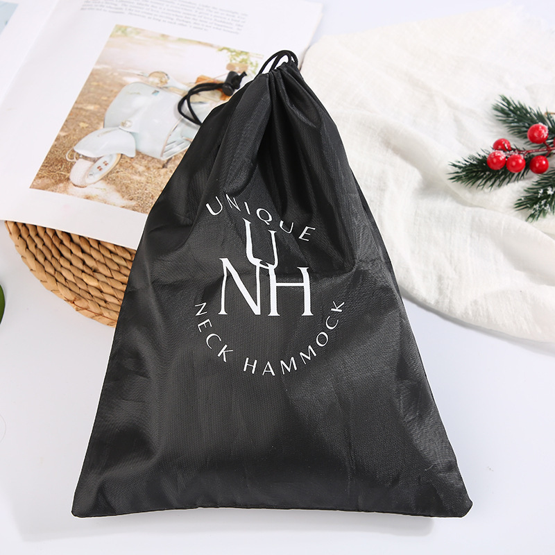 新款黑色色丁束口袋 柔软色丁防尘鞋袋内衣文胸色丁袋厂家批发