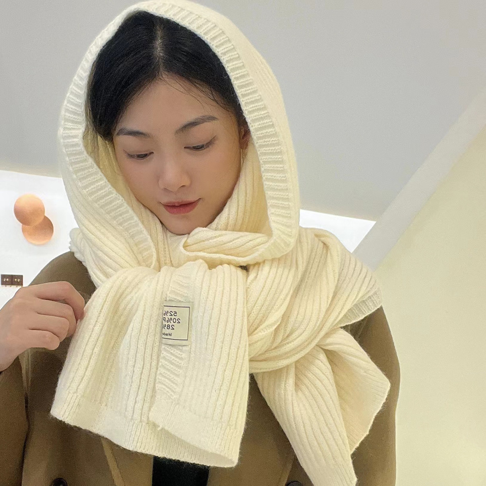 Autunno inverno tinta unita piccolo per la nuova versione coreana da donna, semplice versatile, calda protezione per il collo, sensazione di fascia alta_voghion.com