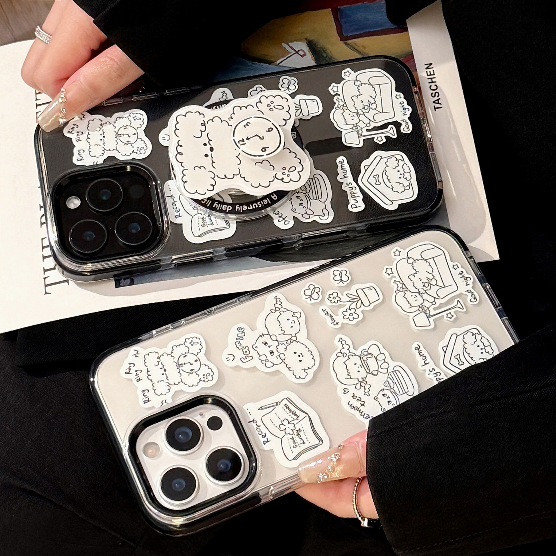 Magnetic Protective Phone Case With Rotating Stand For Iphone_voghion.com