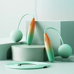 新款烤漆漸變無繩跳繩女燃脂大球跳繩專用成人負重無線室內繩子