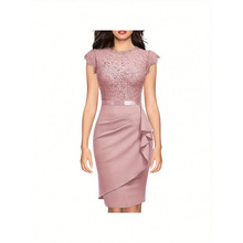 M 36528 Lace bodycon bridesmaid dress ��˿���ΰ��������