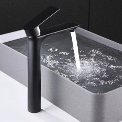 Full copper face basin cold and hot water faucet black faucet countertop basin mixing valve bathroom sink faucet
