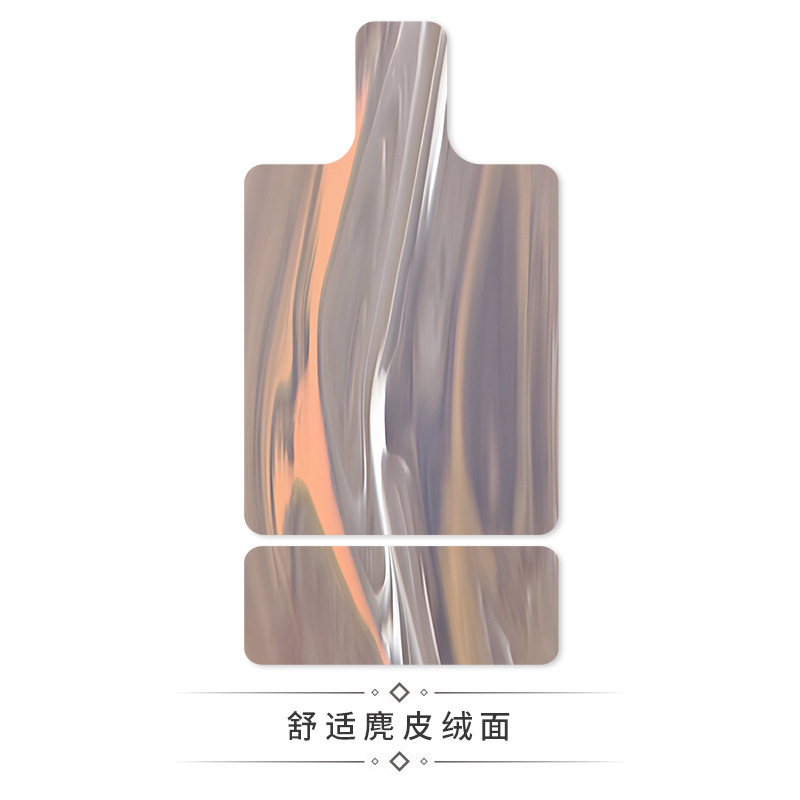 跨境麂皮绒lulu撞色普拉提核心床垫橡胶瑜伽垫吸汗器械印花专用垫|undefined