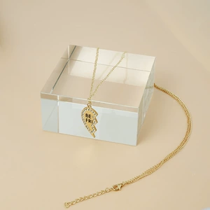 Letter Circle Necklace with Gold and Silver Plating for Friends