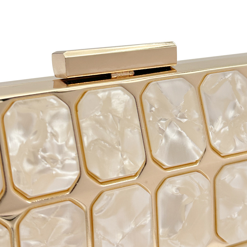Square Shape Arylic Geometric Square Evening Bags