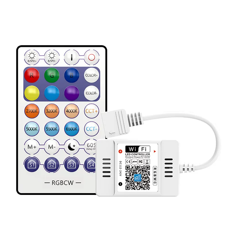 WIFI Bluetooth RGBWW контроллер 6-канальный свет с пультом голосовой связь Tmall Ghost AELX плавное затемнение цвета