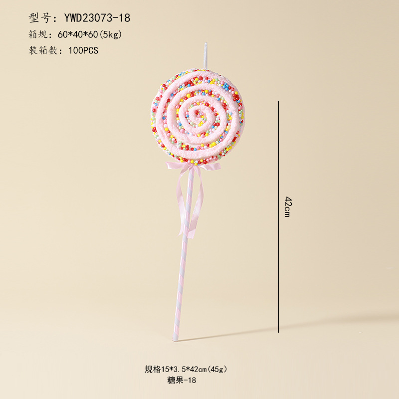 Ventas transfronterizas de muletas coloridas decoraciones de Navidad dulces adornos de árbol de Navidad colgante dopamina props de disparo