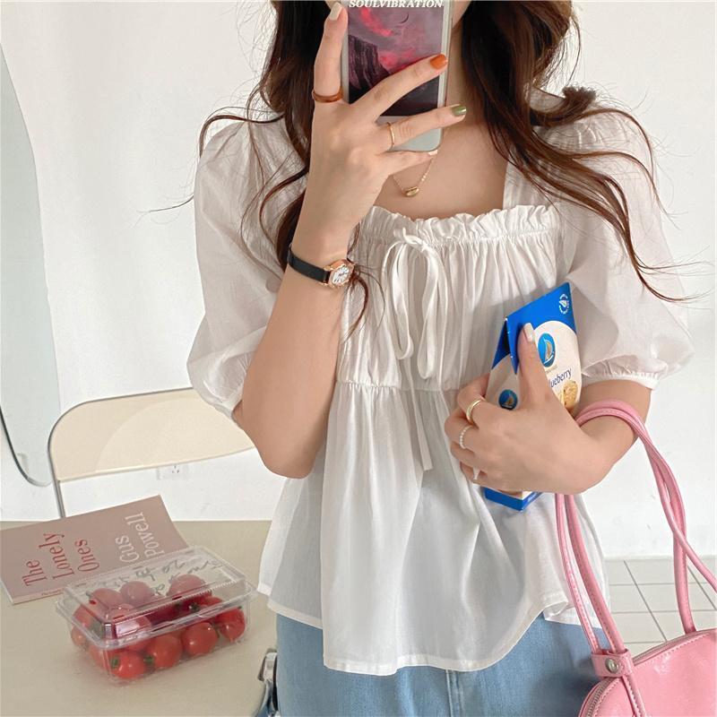 プラスサイズ 150kg 甘いフリルベビードールシャツ女性の夏ファット mm ルーズショートデザイン Tシャツトップ 240|undefined