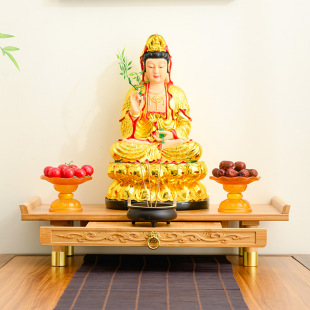 Qu Tianxia Nanzhu Desktop Small Buddhist Niche Taizong Taoist Countertop Buddha Case Sacrificial Incense Case Incense Burner God of Wealth Offering Table