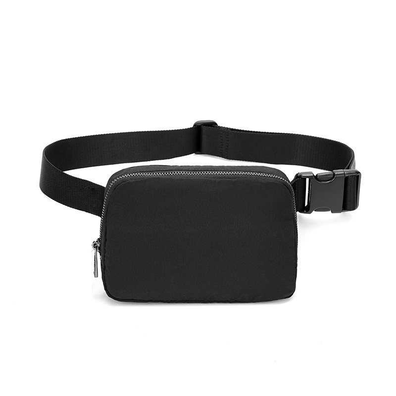thumbnail image 1 of Mini riñonera unisex con correa ajustable, riñonera pequeña para entrenamiento, correr, viajar, senderismo, color negro, 1 of 5
