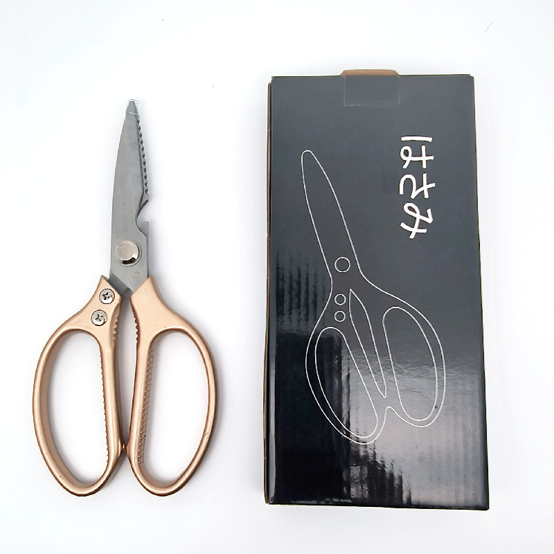 メーカー直販新型アルミハンドル強力多機能厨房鶏骨ハサミsk5新型アルミ柄ハサミ|undefined