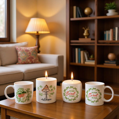 Romantic and Warm Home Decoration German Candle Transfer Water Decal Suitable for All Seasons Safe Burning No Odor