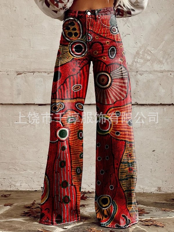 スポット卸売人気独立系サイト Xiyin AliExpress ヨーロッパとアメリカの貿易大きいサイズの女性のカジュアルパンツ薄い模造ジーンズ|undefined