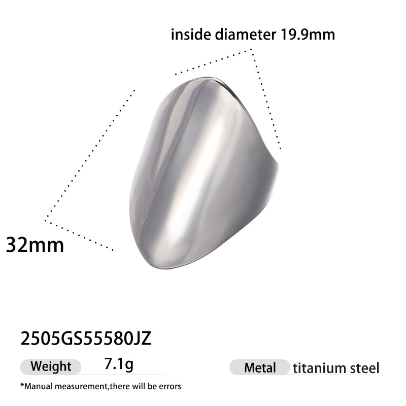Anillo de acero inoxidable de estilo europeo y americano Tena Diseño de nicho femenino Luna lisa Delfín Anillo abierto Lujo ligero Sentido de alta gama